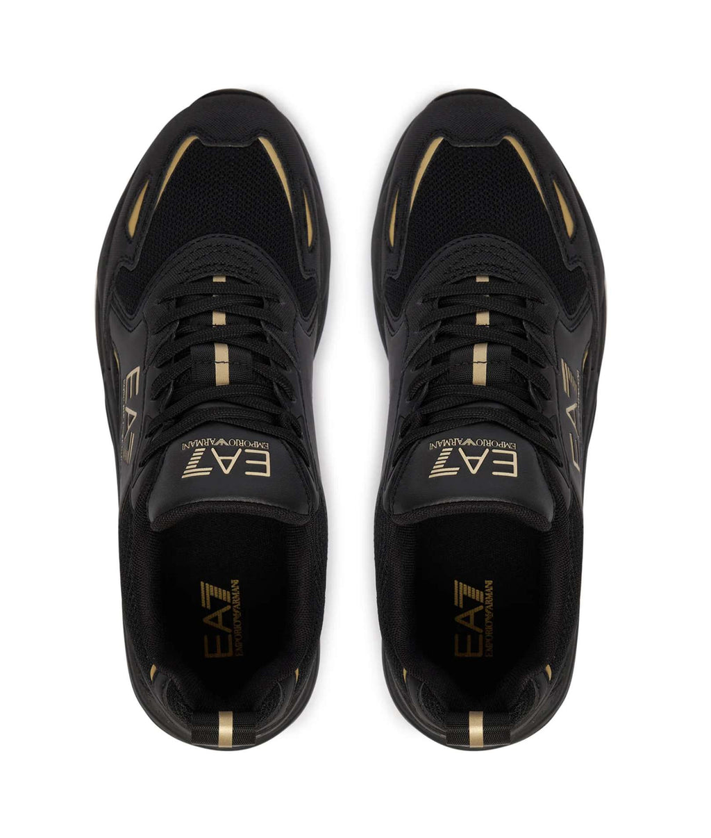 Sneaker EA7 Emporio Armani triple black/gold U27EA06 7X000308 AF18447 MZ177
