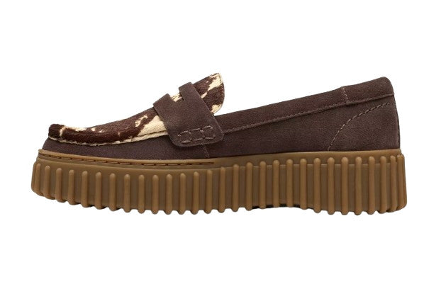 Mocassino donna Clarks Torhill Penny brown cow print D27CL01 26329492
