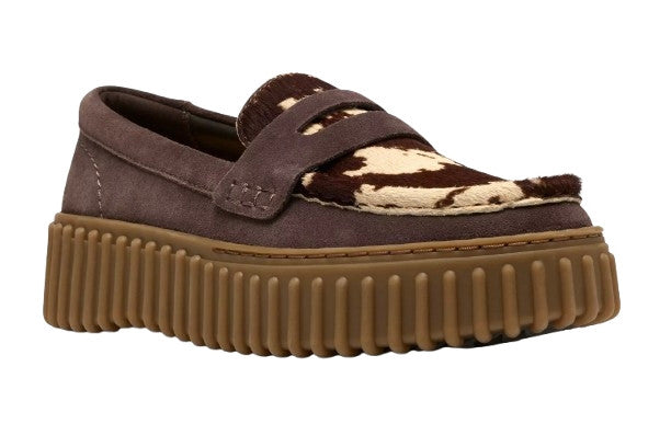 Mocassino donna Clarks Torhill Penny brown cow print D27CL01 26329492