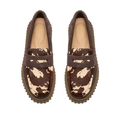 Mocassino donna Clarks Torhill Penny brown cow print D27CL01 26329492