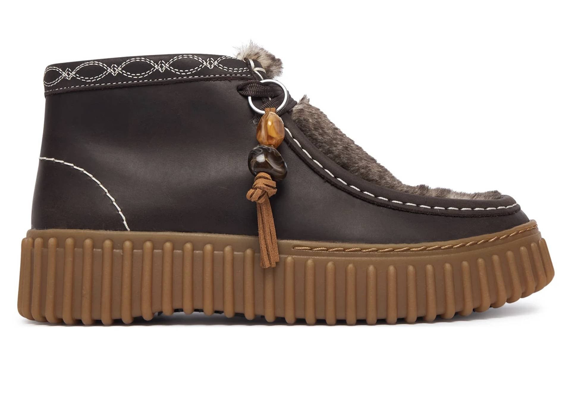 Polacchino donna Clarks Torhill Penny Moss dark brown interest D27CL02 26327772
