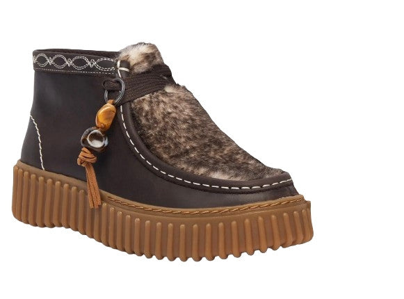 Polacchino donna Clarks Torhill Penny Moss dark brown interest D27CL02 26327772