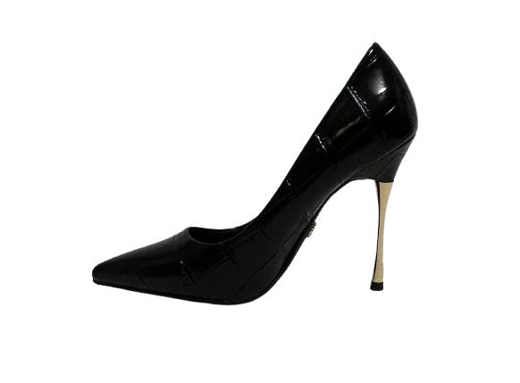 Scarpe donna décolleté Gold&gold tc 100 ecopelle cocco nero D27GG07 GD846-2