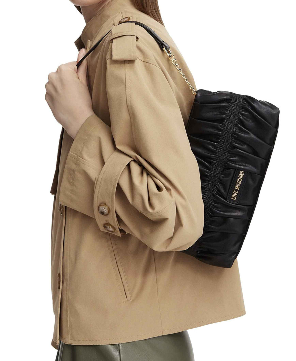 Borsa donna Love Moschino a spalla in ecopelle nero B27MO28 JC4089PP1PLU0000