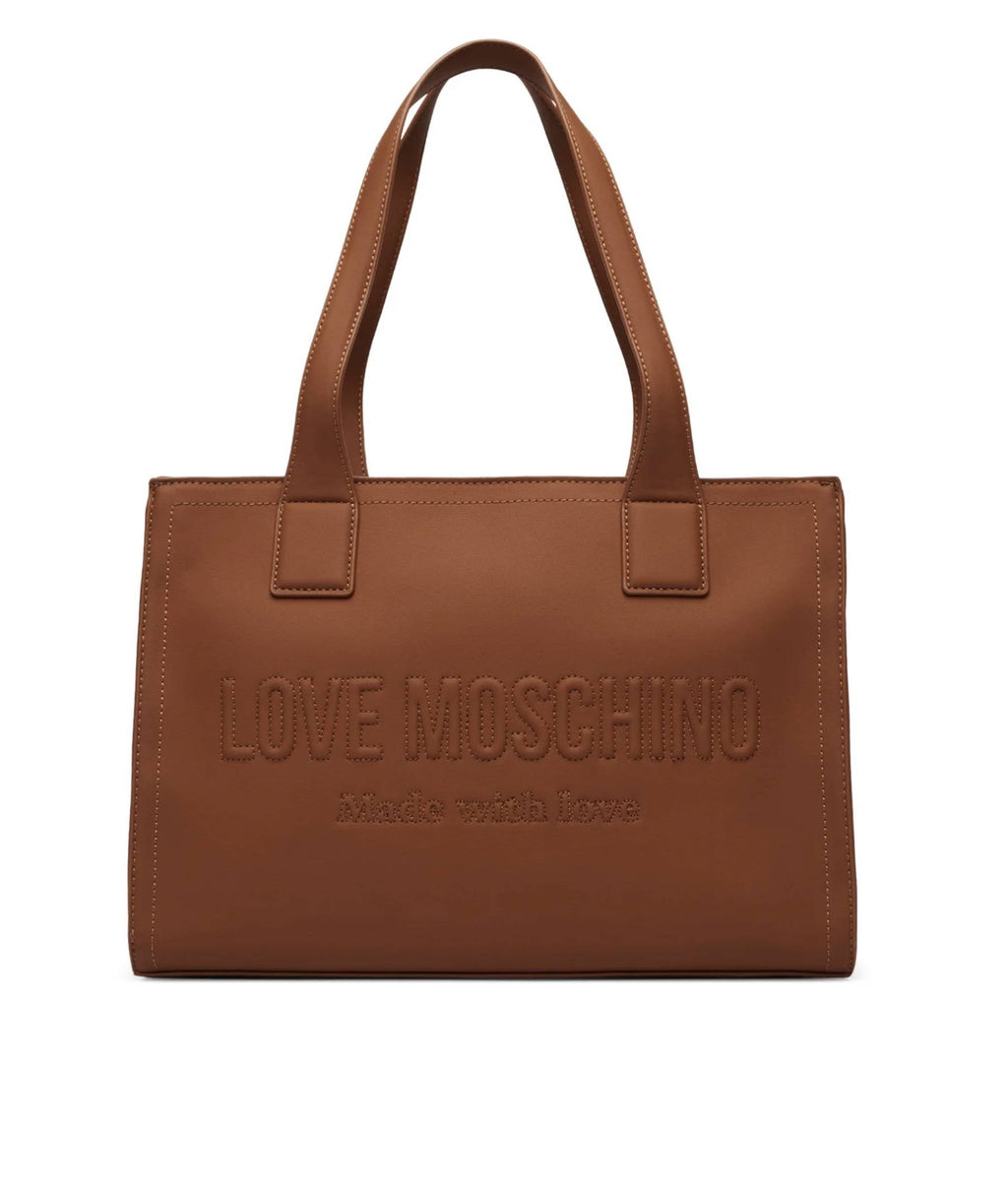 Borsa Love Moschino shopper in ecopelle marrone cuoio B27MO48 JC4045PP1PLE0200