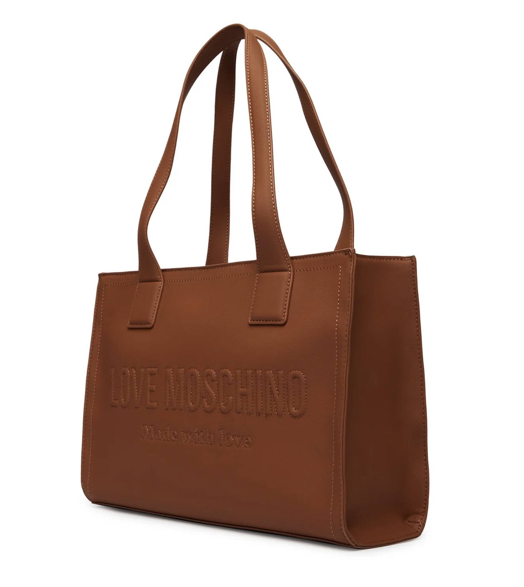 Borsa Love Moschino shopper in ecopelle marrone cuoio B27MO48 JC4045PP1PLE0200