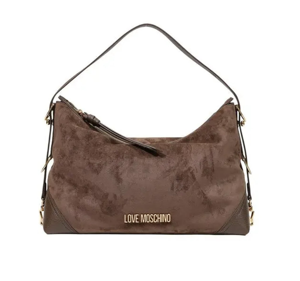 Borsa donna a mano/ spalla Love Moschino velour marrone B27MO53 JC4090PP1PLD130A