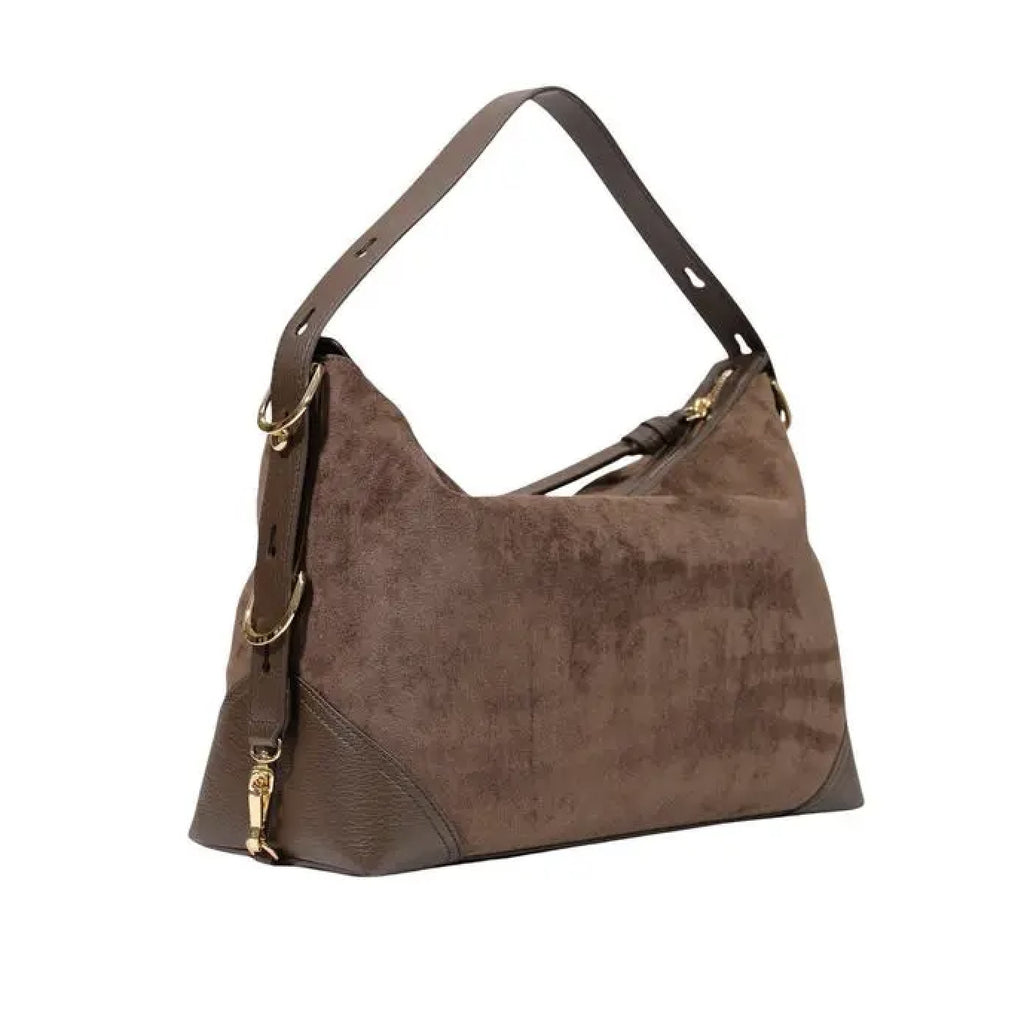 Borsa donna a mano/ spalla Love Moschino velour marrone B27MO53 JC4090PP1PLD130A
