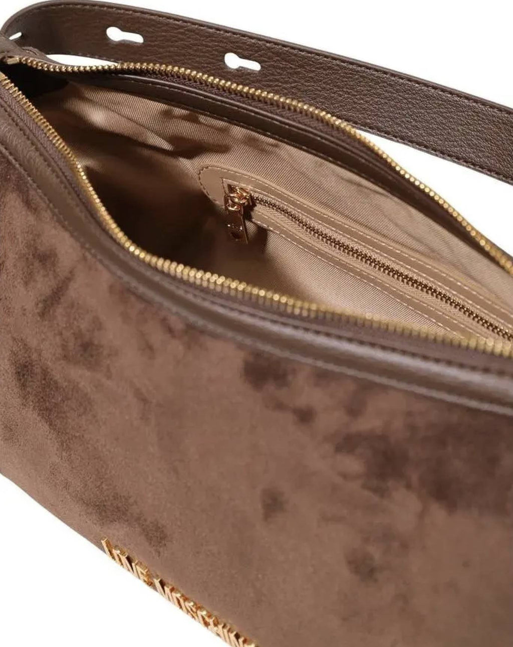 Borsa donna a mano/ spalla Love Moschino velour marrone B27MO53 JC4090PP1PLD130A