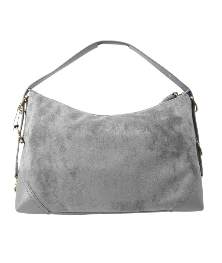 Borsa donna a mano/ spalla Love Moschino velour grigio B27MO55 JC4090PP1PLD101A