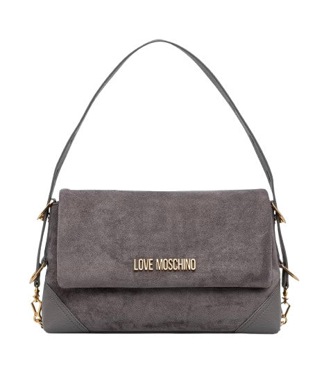 Borsa donna a mano/ spalla Love Moschino velour grigio B27MO58 JC4092PP1PLD101A
