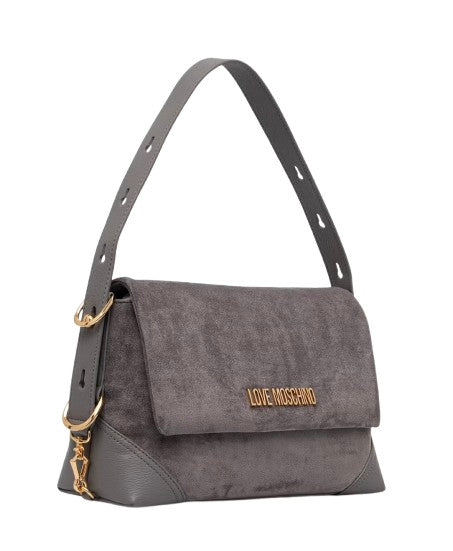 Borsa donna a mano/ spalla Love Moschino velour grigio B27MO58 JC4092PP1PLD101A