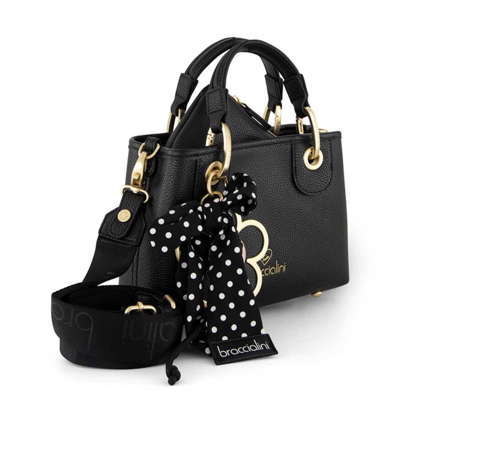 Borsa a mano con tracolla Braccialini Beth nero B27BR11 B19222