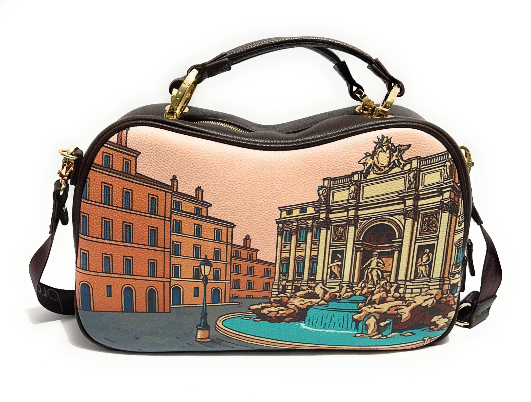 Borsa a mano/tracolla Braccialini Cartoline Roma multicolore B27BR16 B19163