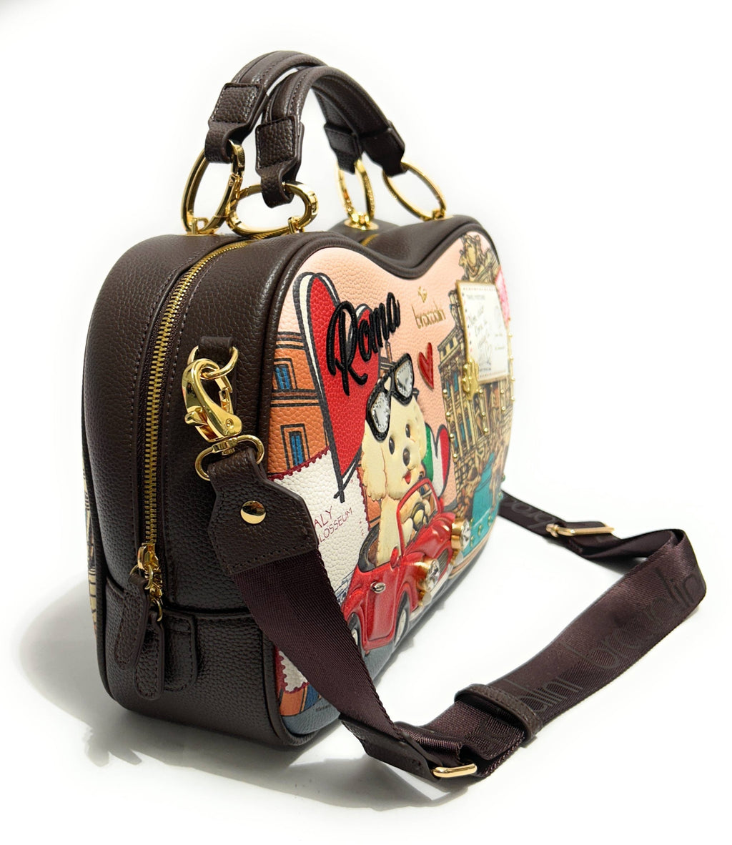 Borsa a mano/tracolla Braccialini Cartoline Roma multicolore B27BR16 B19163