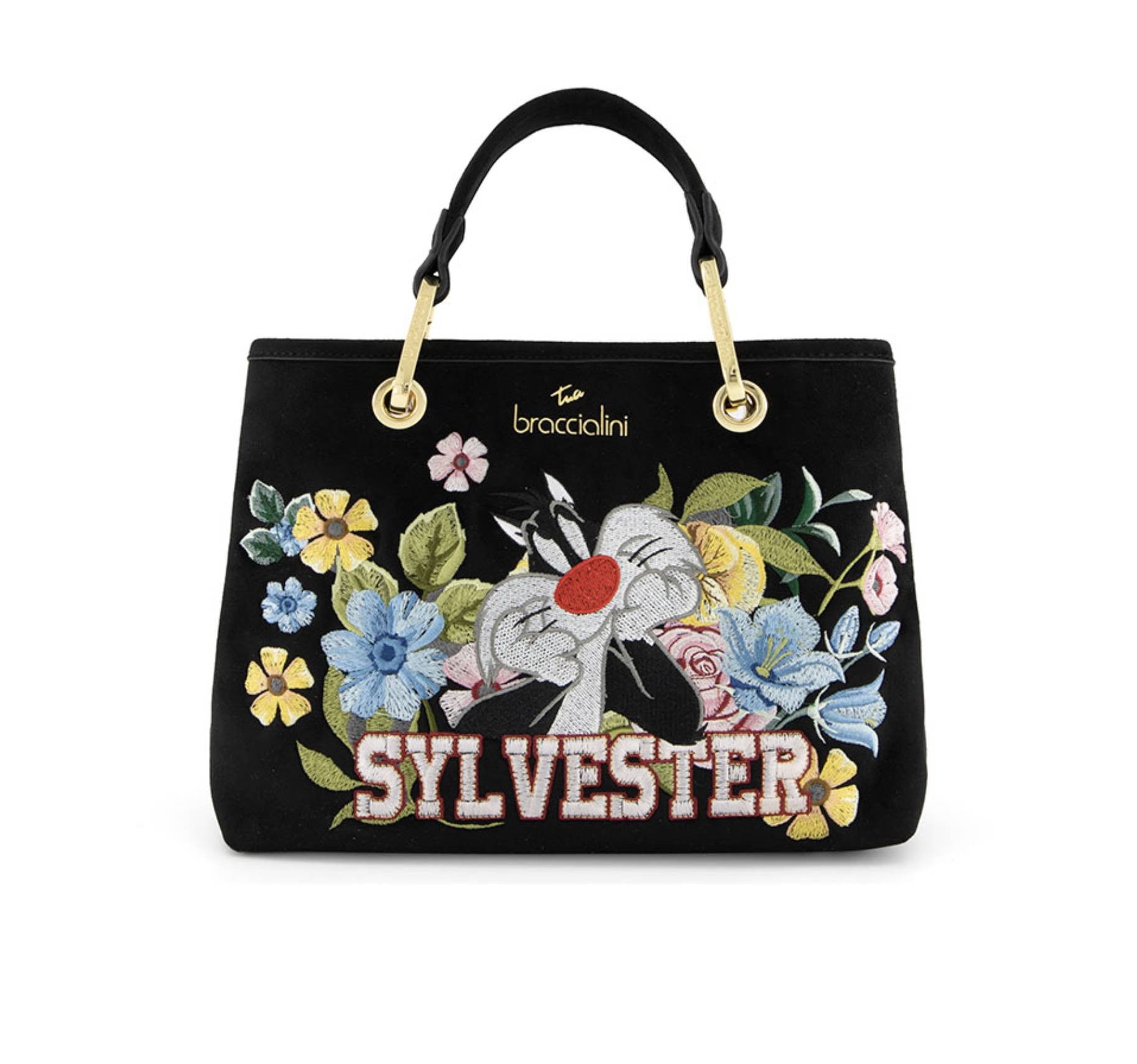 Borsa a mano/tracolla donna Braccialini Beth LT Bloom nero B27BR18 LT320
