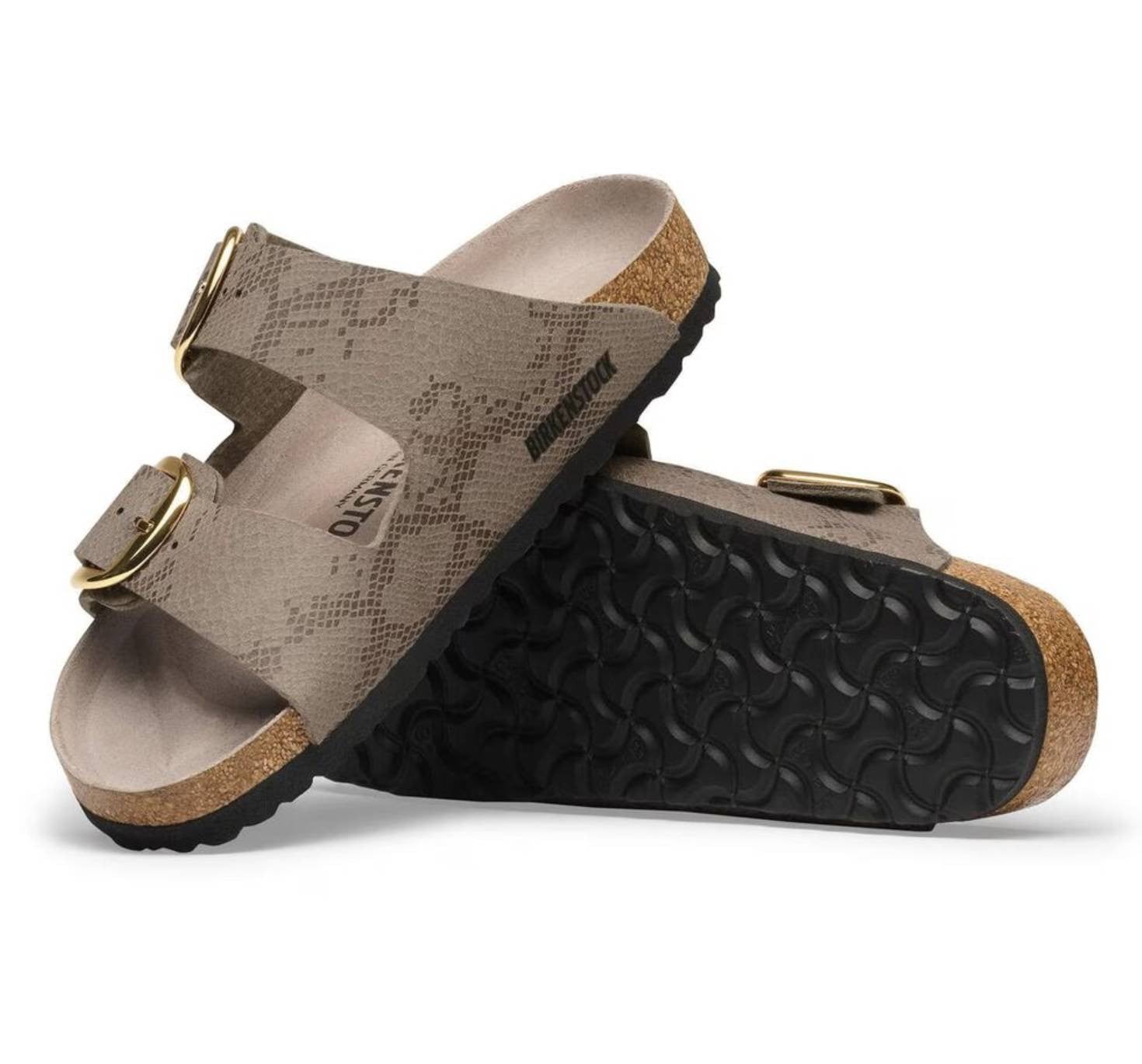 Sandalo donna Birkenstock Arizona Big Buckle python gray taupe D27BI01 1032891