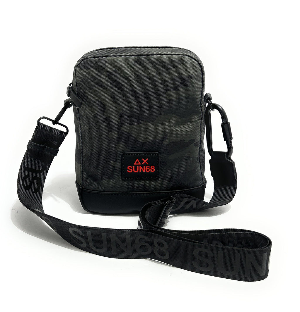 Borsa uomo crossbody everyday in nylon Sun 68 militare scuro B27SU05 Y46119