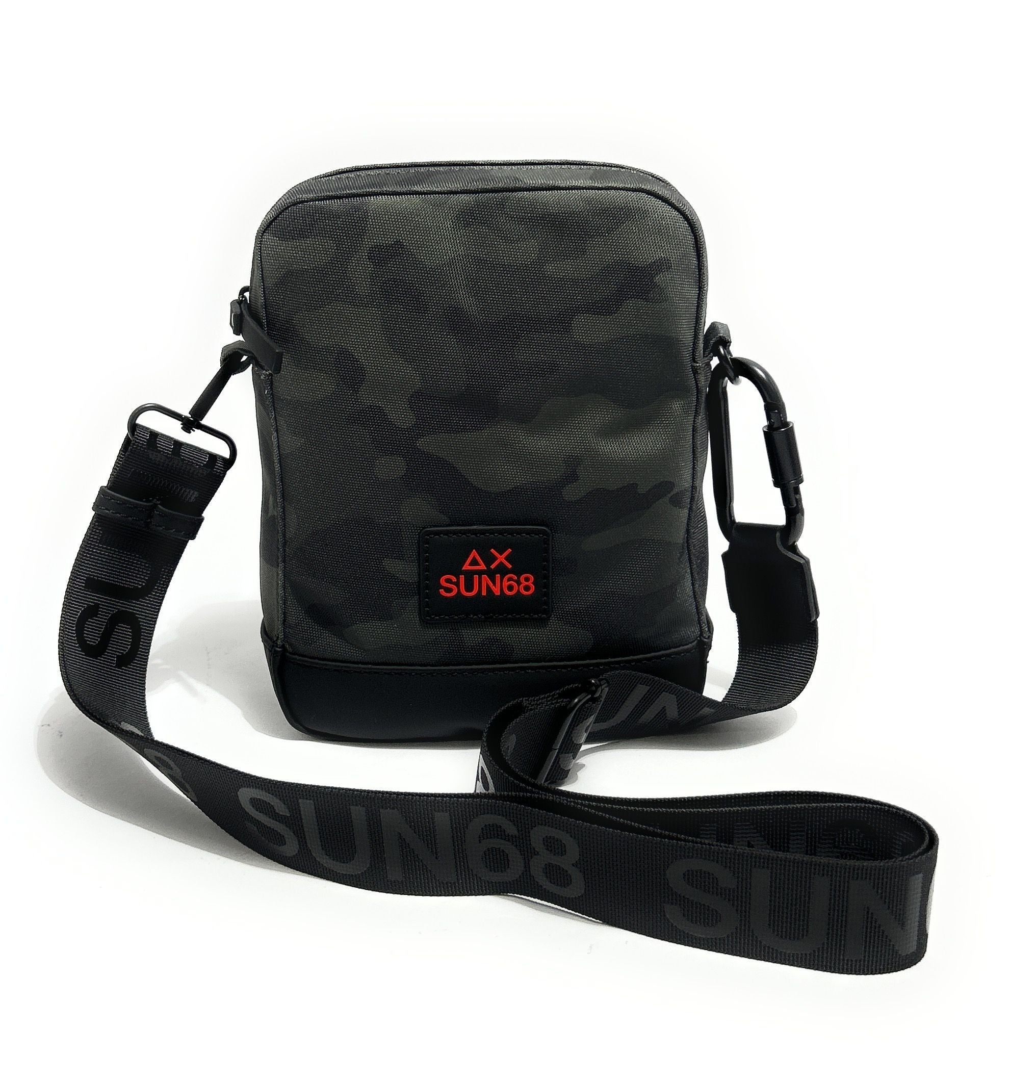 Borsa uomo crossbody everyday in nylon Sun 68 militare scuro B27SU05 Y46119