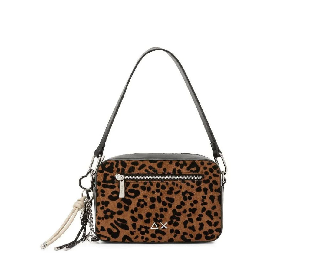 Borsa donna a mano/ tracolla Sun 68 camera bag animalier cacao/nero B27SU12 Y46239