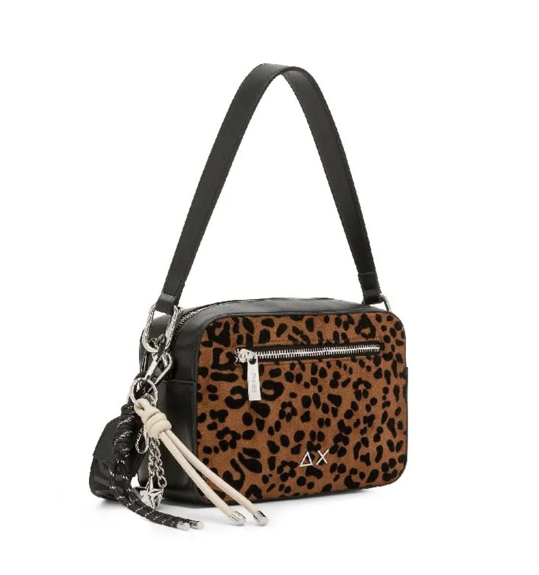 Borsa donna a mano/ tracolla Sun 68 camera bag animalier cacao/nero B27SU12 Y46239