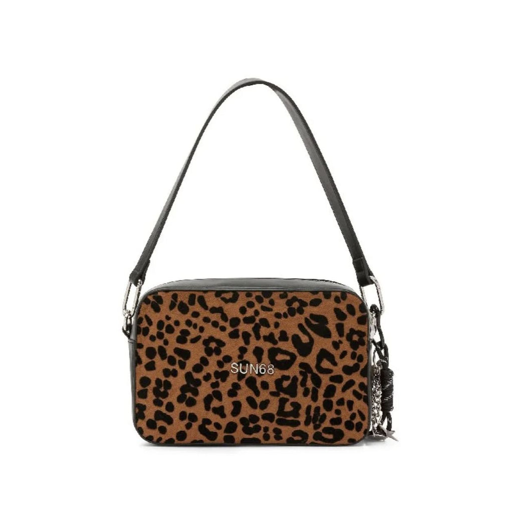 Borsa donna a mano/ tracolla Sun 68 camera bag animalier cacao/nero B27SU12 Y46239