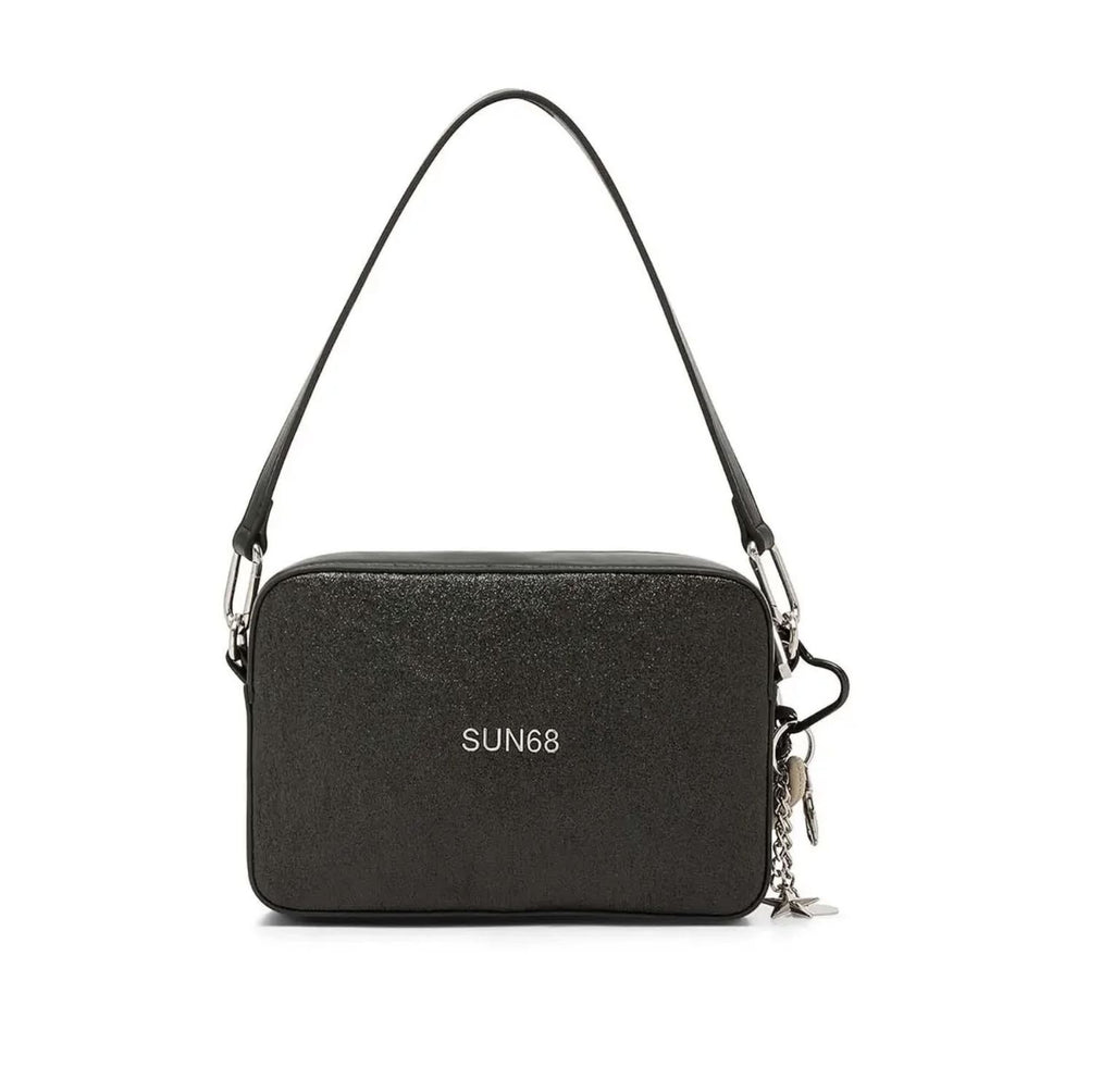Borsa donna a mano/ tracolla Sun 68 camera bag glitter nero B27SU13 Y46231