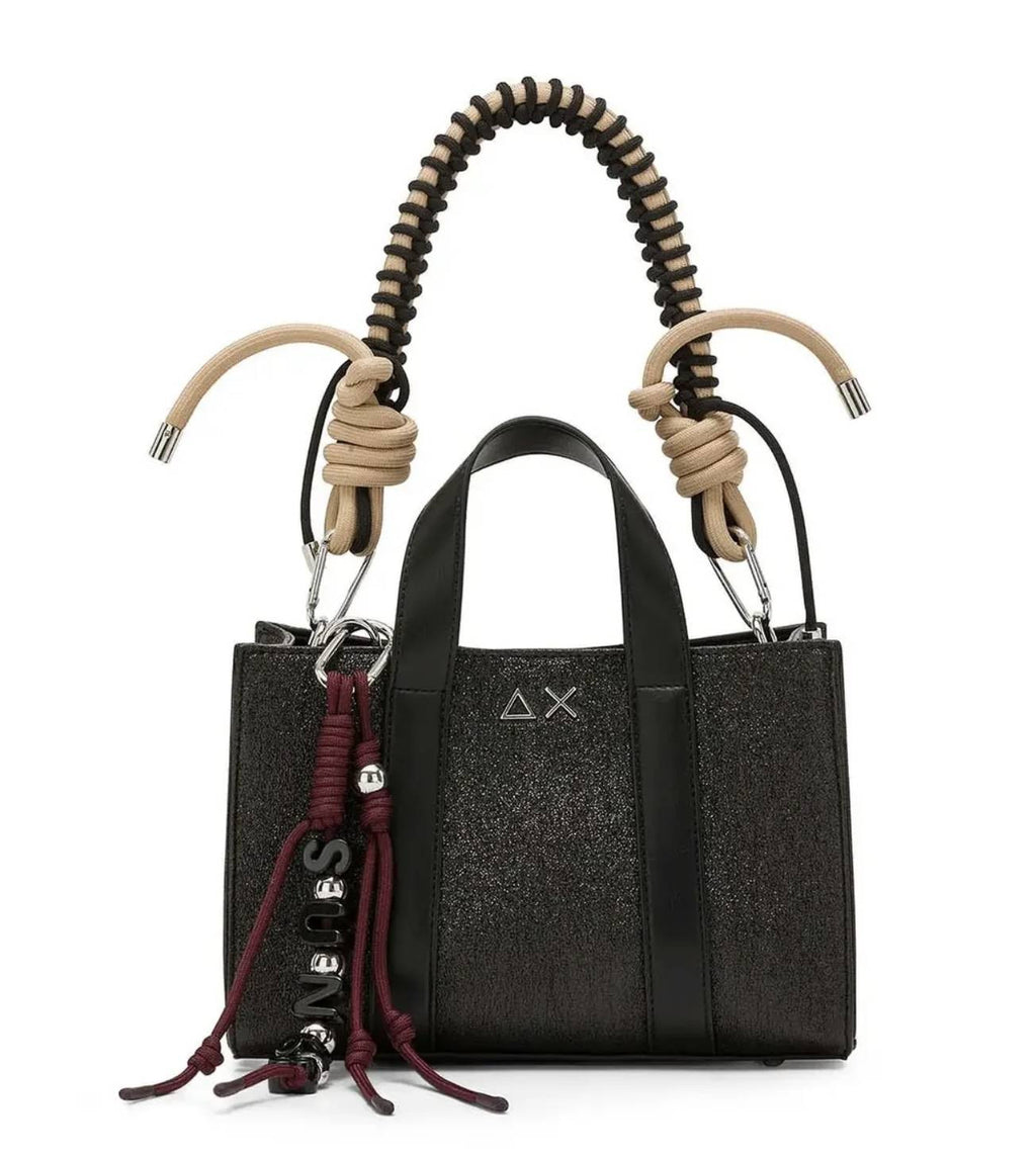 Borsa donna Sun 68 a mano/ tracolla mini bag glitter nero B27SU14 Y46233