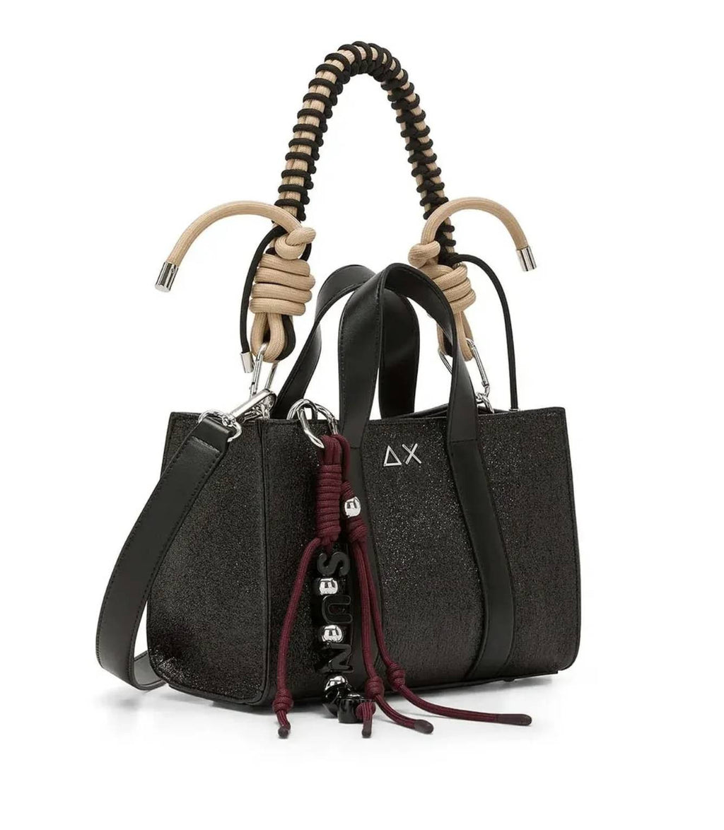 Borsa donna Sun 68 a mano/ tracolla mini bag glitter nero B27SU14 Y46233