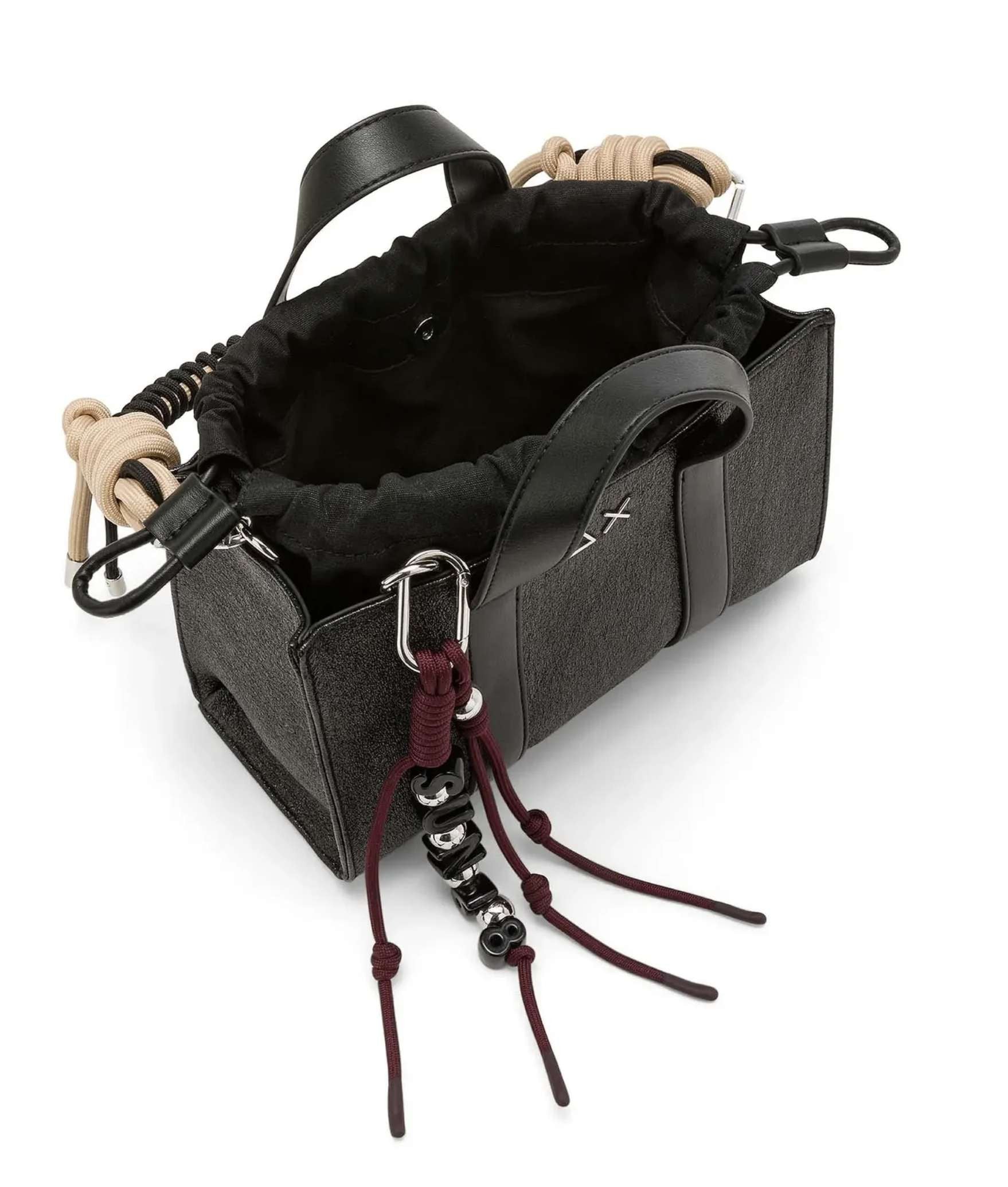 Borsa donna Sun 68 a mano/ tracolla mini bag glitter nero B27SU14 Y46233