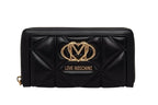 Portafoglio donna Love Moschino zip around trapuntata nero A27MO01 JC5644PP1PLC0000