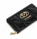 Portafoglio donna Love Moschino zip around trapuntata nero A27MO01 JC5644PP1PLC0000