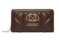 Portafoglio donna Love Moschino zip around trapuntata marrone A27MO02 JC5644PP1PLC0300