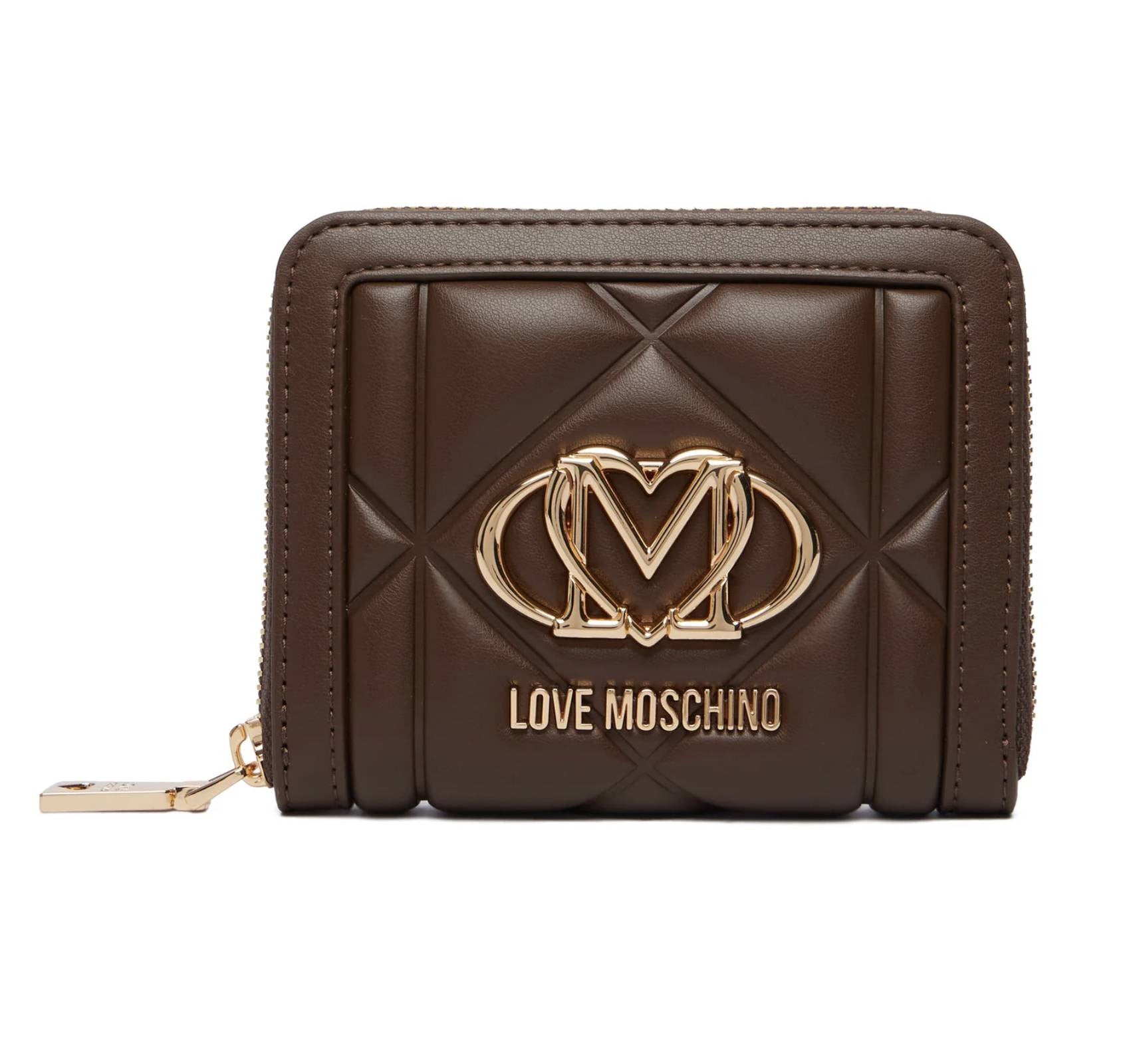 Portafoglio donna Love Moschino zip around marrone A27MO04 JC5641PP1PLC0300