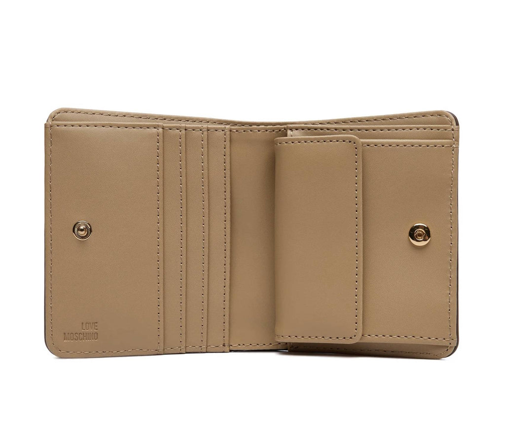 Portafoglio donna Love Moschino a libretto in ecopelle marrone A27MO08 JC5612PP1PKD0300
