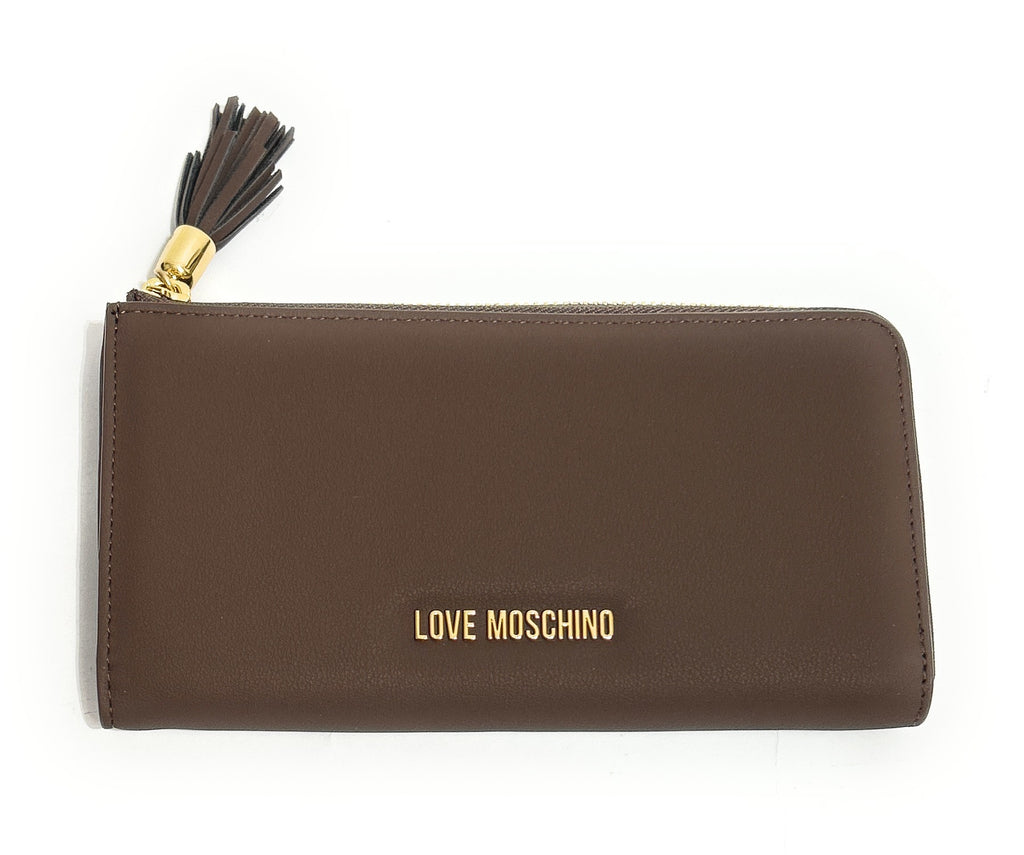 Portafoglio donna Love Moschino con zip marrone A27MO10 JC5690PP1PKD0300