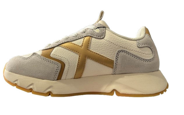 Sneaker donna Munich Mamba 16 bianco/ oro D27MU04 4191016