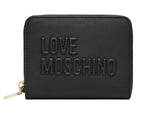 Portafoglio donna Love Moschino small zip around nero A27MO15 JC5502PP1PLE0000