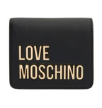 Portafoglio donna Love Moschino a libretto in ecopelle nero/oro A27MO20 JC5612PP1PKD0000
