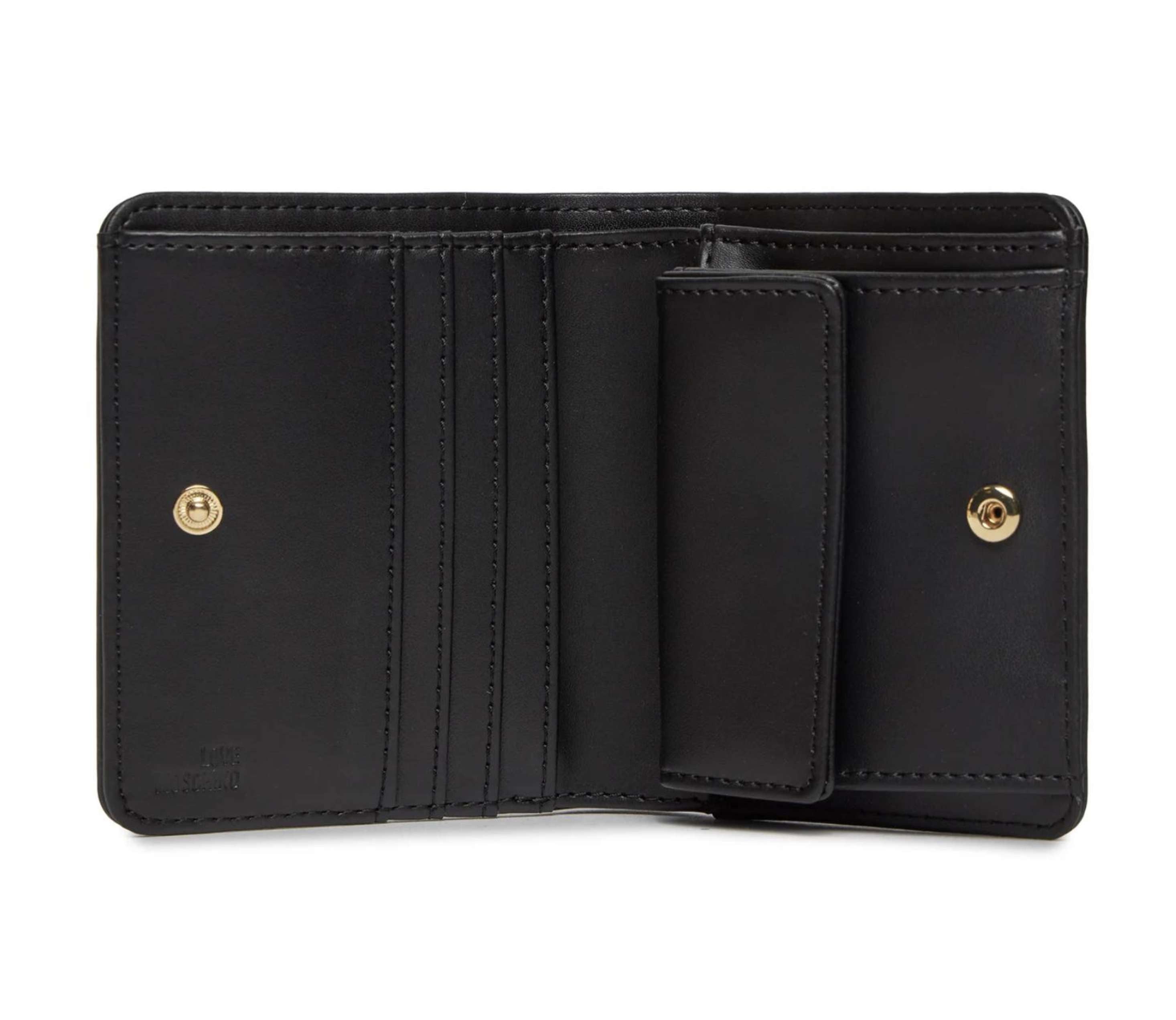 Portafoglio donna Love Moschino a libretto in ecopelle nero/oro A27MO20 JC5612PP1PKD0000