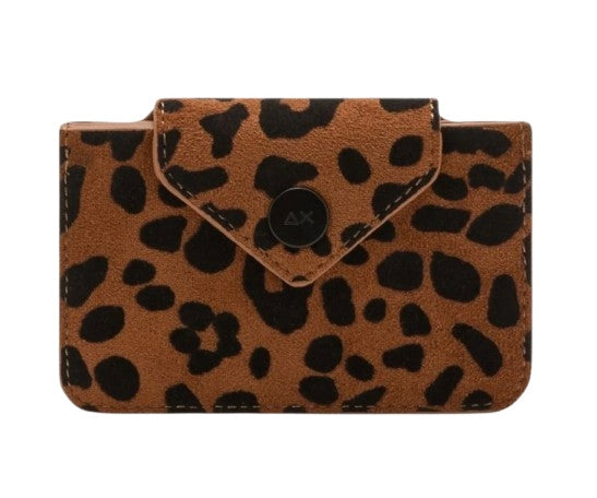 Portafoglio donna Sun 68 card holder animalier 7111 cacao/nero A27SU05 Y46236