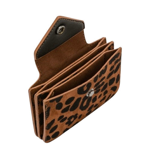 Portafoglio donna Sun 68 card holder animalier 7111 cacao/nero A27SU05 Y46236