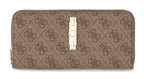 Portafoglio donna Guess zip around Yvonne SLG latte logo A27GU39 SG2378146