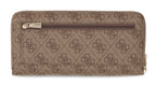 Portafoglio donna Guess zip around Yvonne SLG latte logo A27GU39 SG2378146