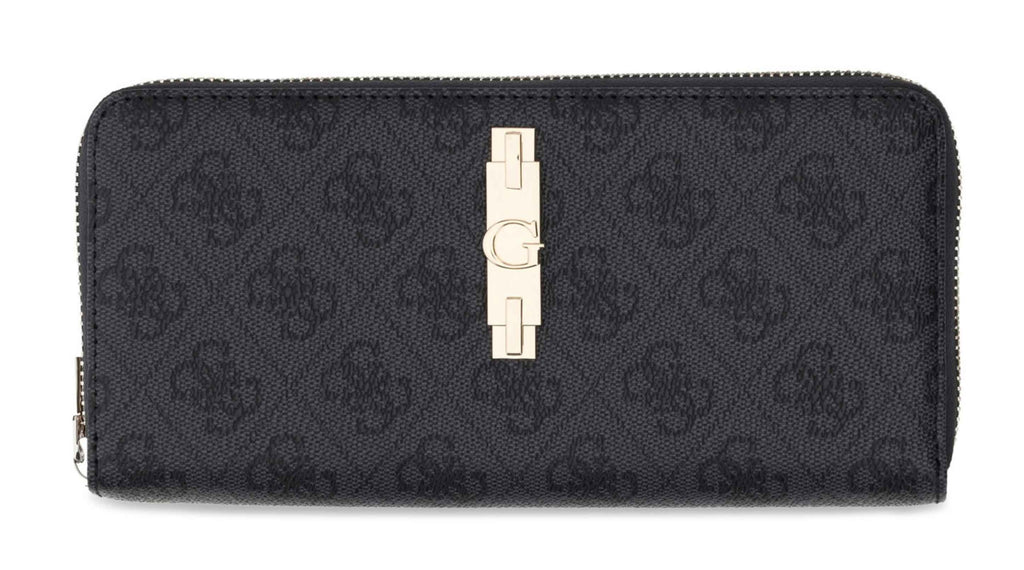 Portafoglio donna Guess zip around Yvonne SLG coal logo A27GU38 SG2378146
