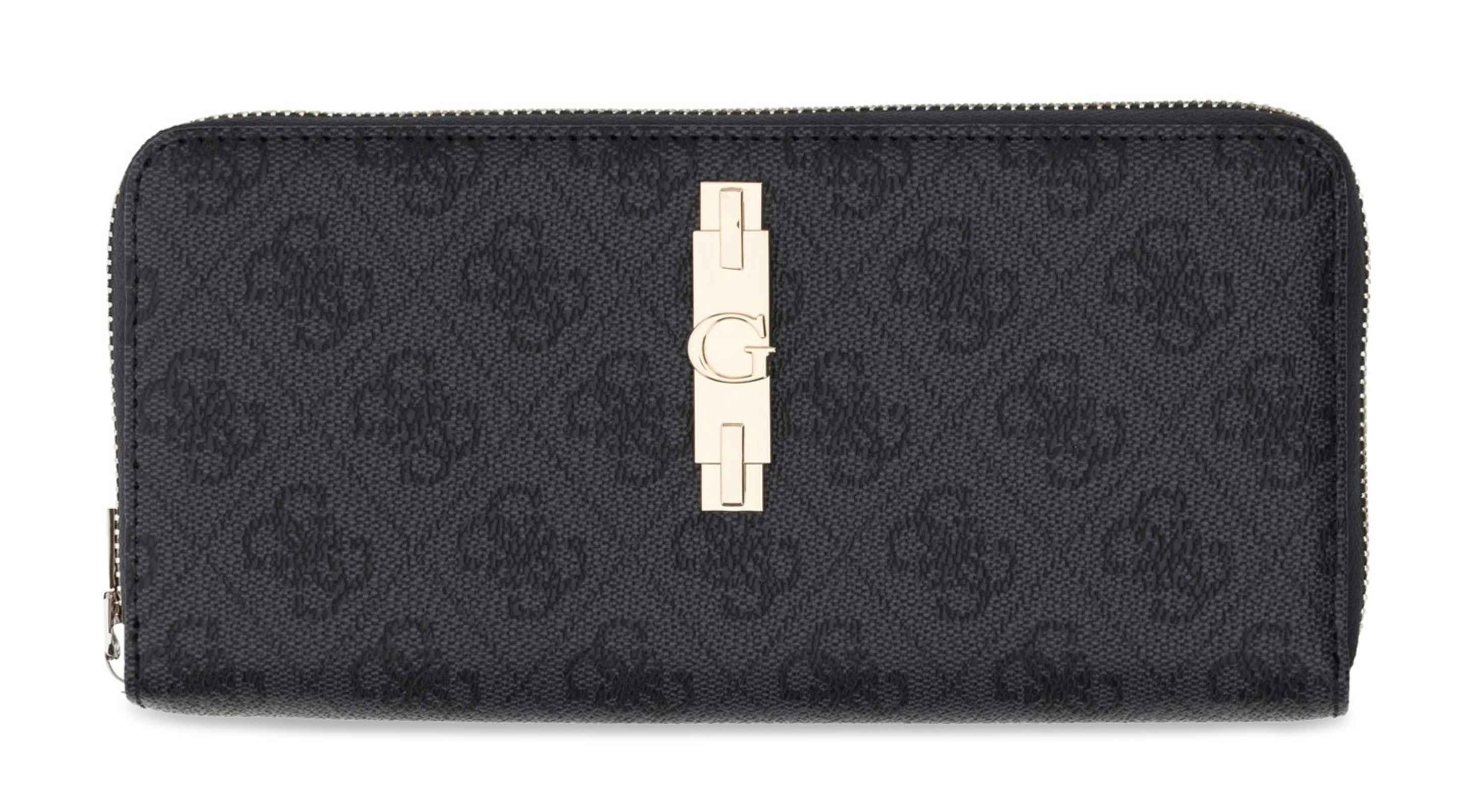 Portafoglio donna Guess zip around Yvonne SLG coal logo A27GU38 SG2378146