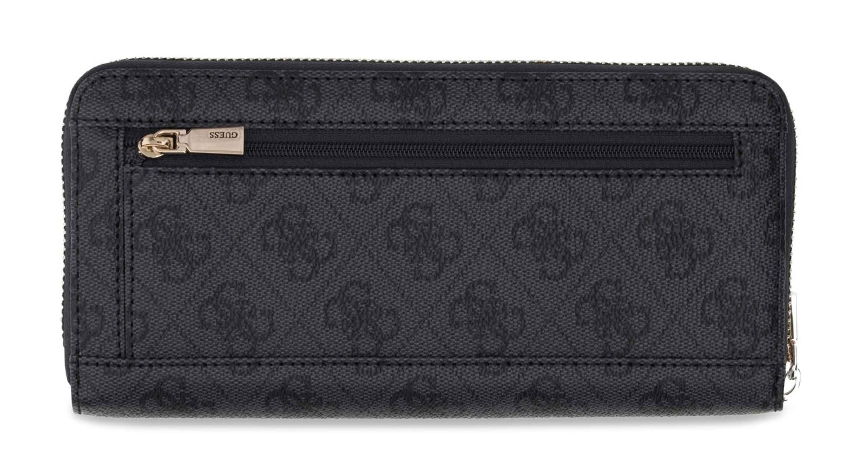 Portafoglio donna Guess zip around Yvonne SLG coal logo A27GU38 SG2378146