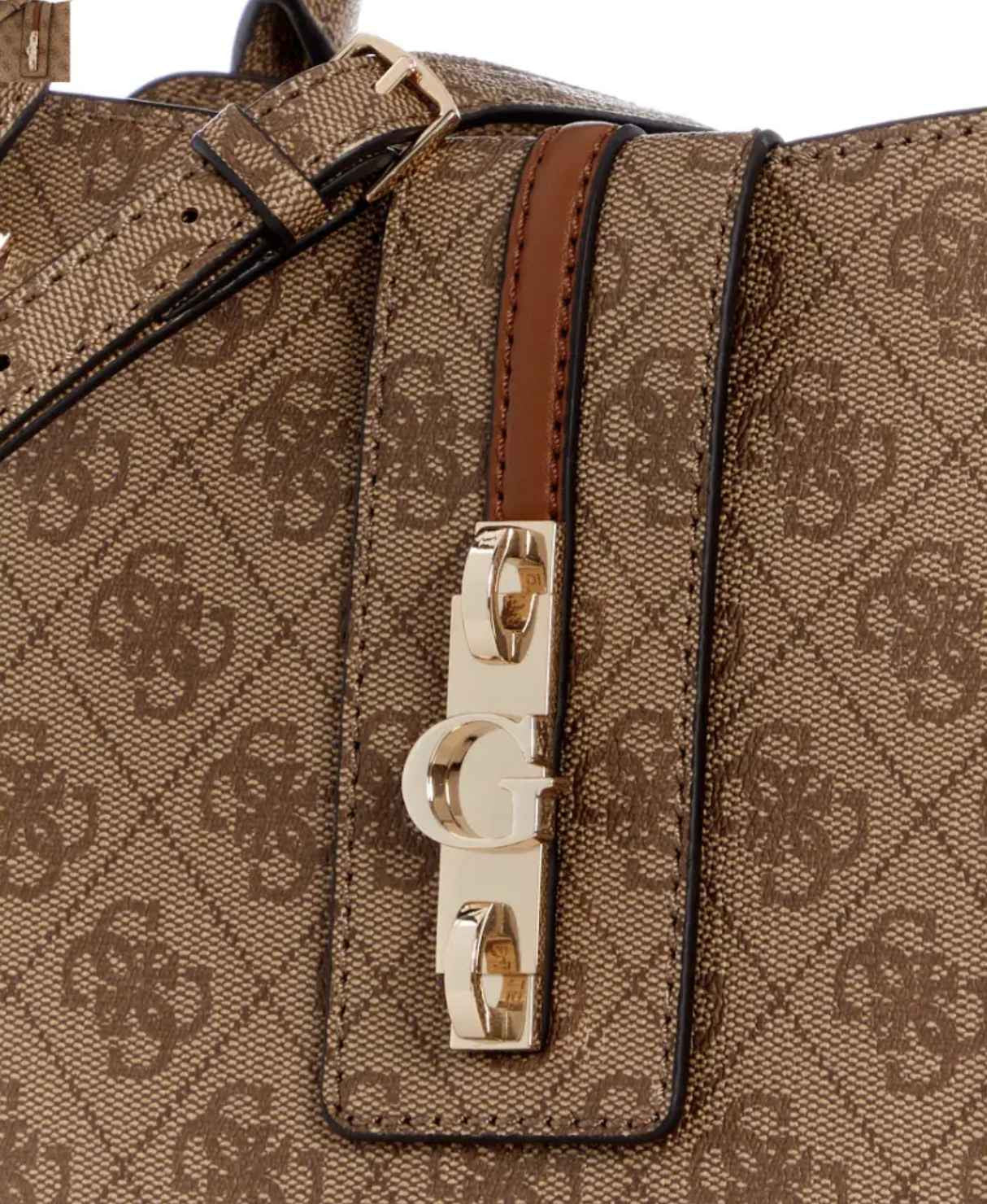 Borsa donna Guess a mano/tracolla Yvonne latte logo B27GU140 SG237806