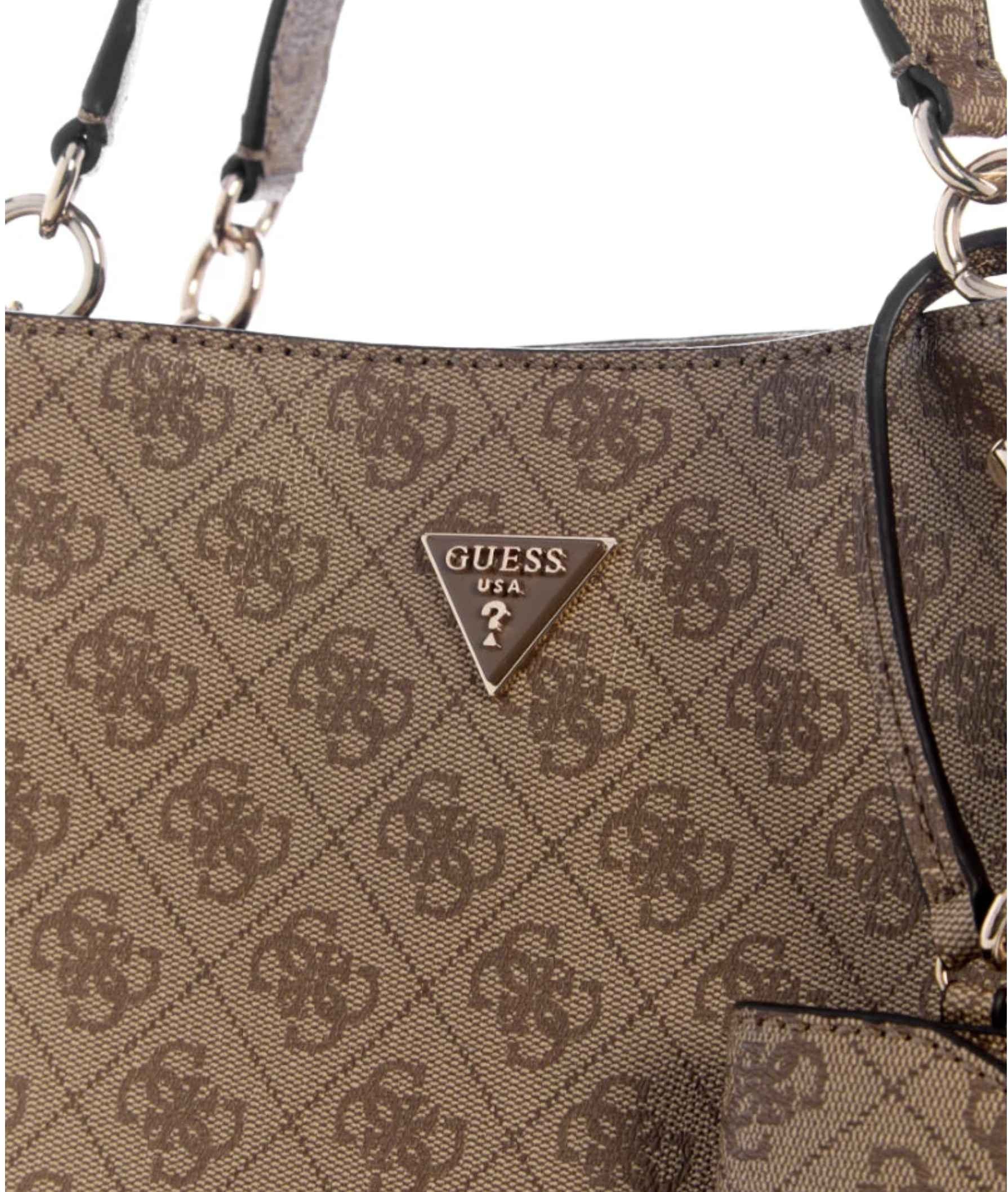 Borsa donna Guess a mano/spalla Lorella latte logo B27GU152 SG248423
