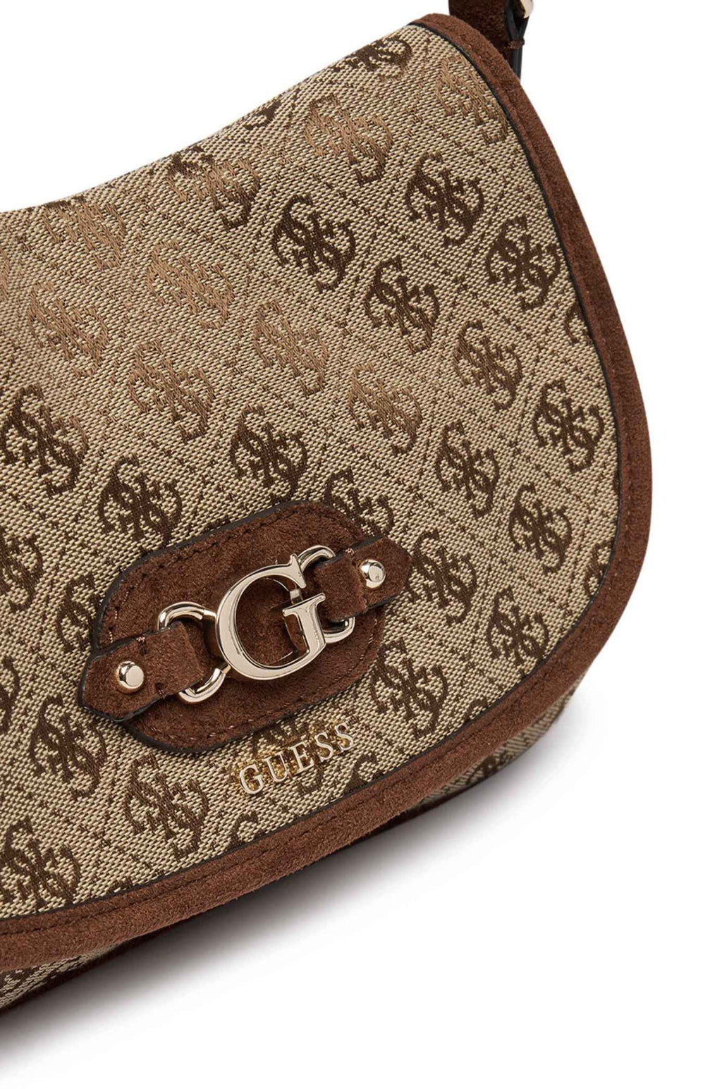 Borsa donna Guess Samantha Flap Shoulder bag latte logo/ brown B27GU160 JG231319